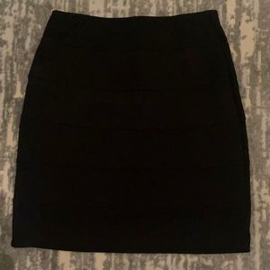Black bandeau mini skirt